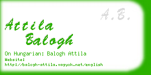 attila balogh business card